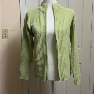 Green Front zip cardigans. Preowned
